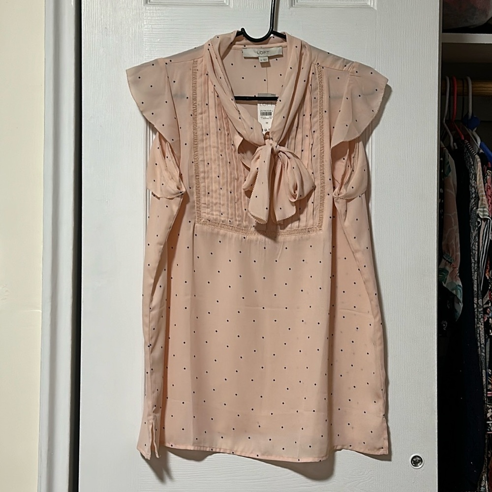 Pink polka dot shell from LOFT